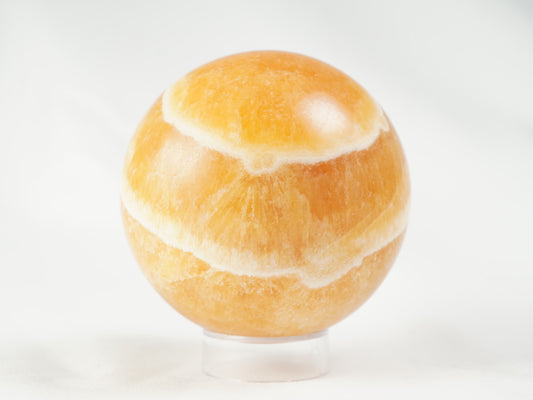 Orangencalcit Kugel