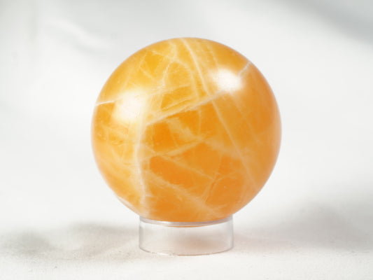 Orangencalcit Kugel